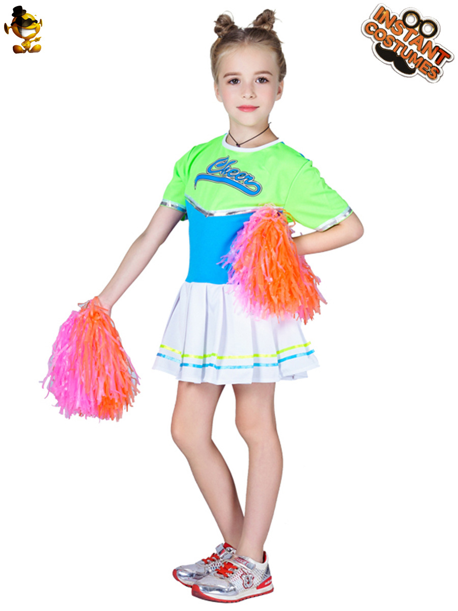 Halloween etapa rendimiento traje mascarada fiesta ropa niña Día DE LOS NIÑOS traje de porristas
