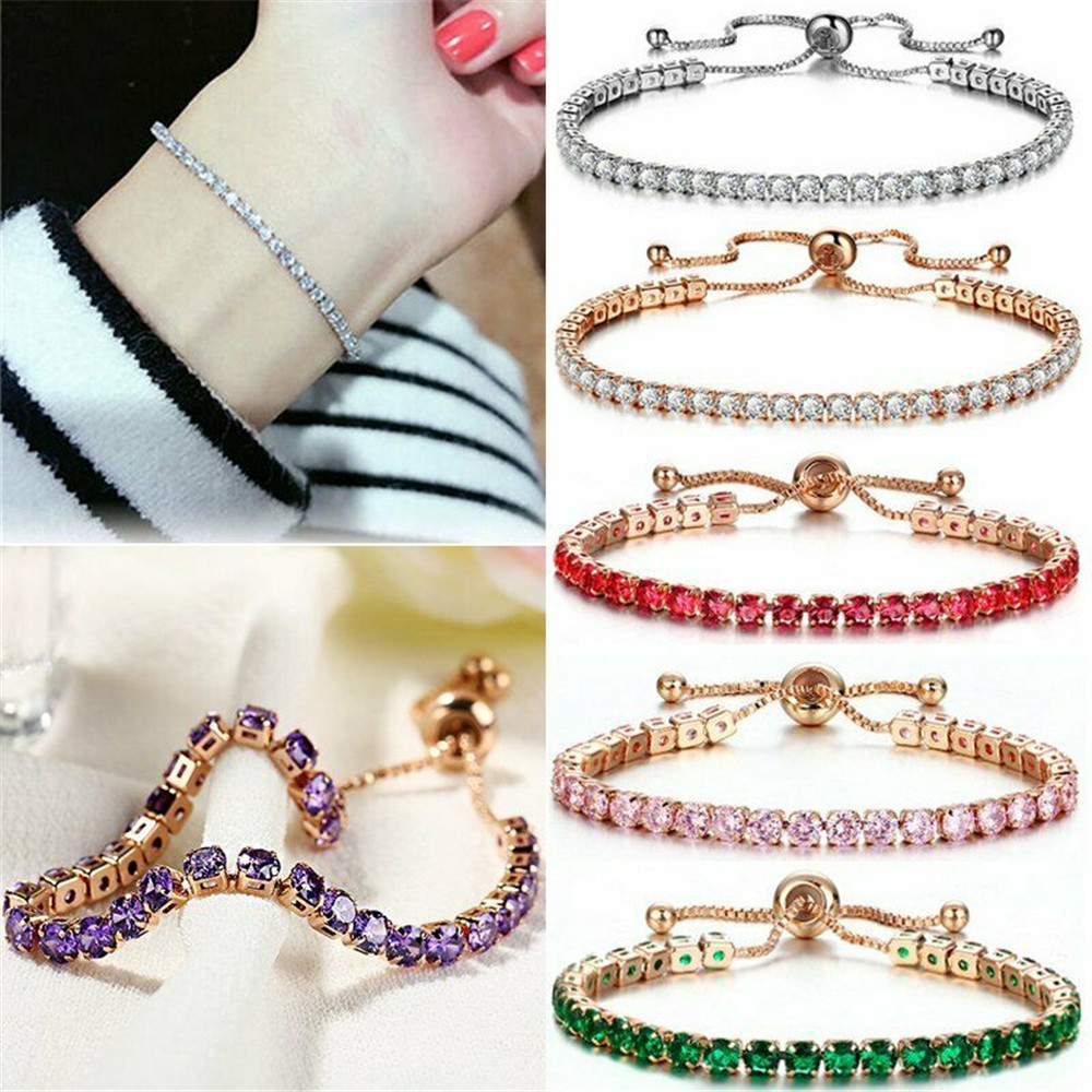 European and American Foreign Trade Amazon Aliexpress Simple Retractable Rhinestone Claw Chain Adjustable Bracelet Women's Jewelry in Stock