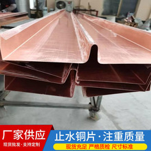 厂家直供铜止水片 一体成型U型V型W行T型工字接头 渠道与隧洞用