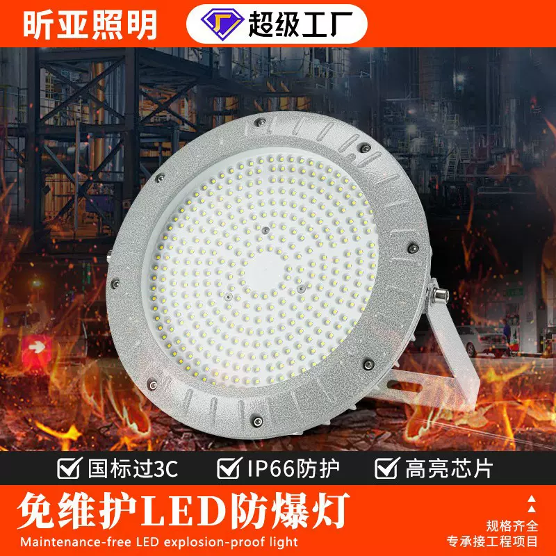 防爆照明灯免维护仓库厂房工业加油站专用支架工矿灯LED防爆灯