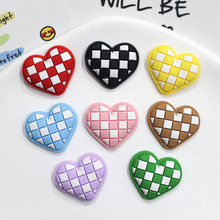 彩色马赛克格子爱心手机壳美容装饰配件洞洞拖鞋拖扣DIY 手工材料