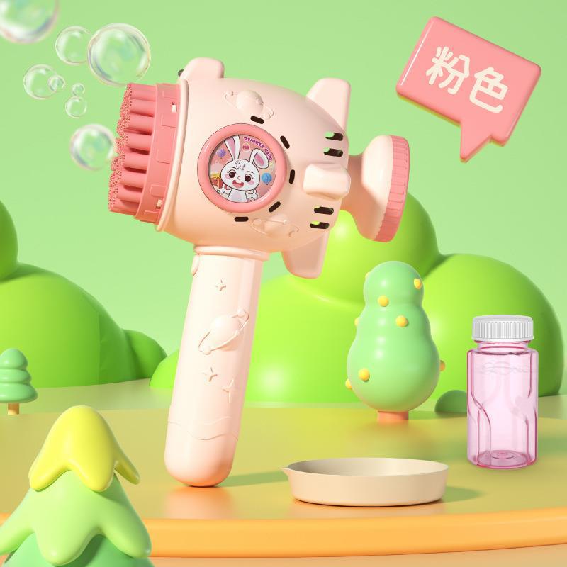 Nueva máquina de burbujas de mano de astronauta de celebridades de Internet de 32 orificios, sin fugas, pulverizador de burbujas completamente automático, juguetes para niños al por mayor