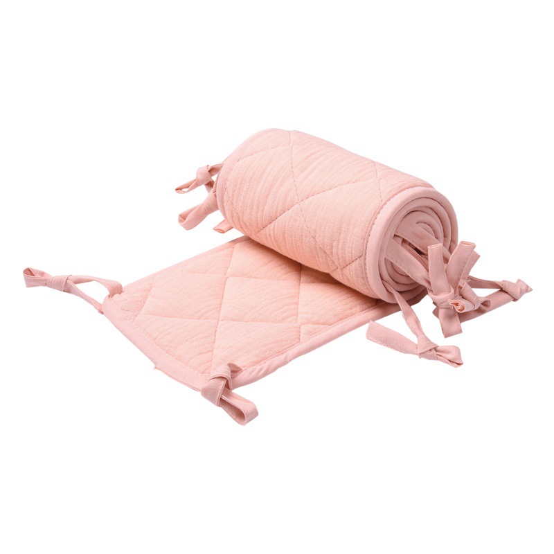 Cross-border Double-sided Crepe Crib Fence Soft Bag Anti-collision Bed Cover Pure Cotton Soft Anti-bite Protective Strip Children