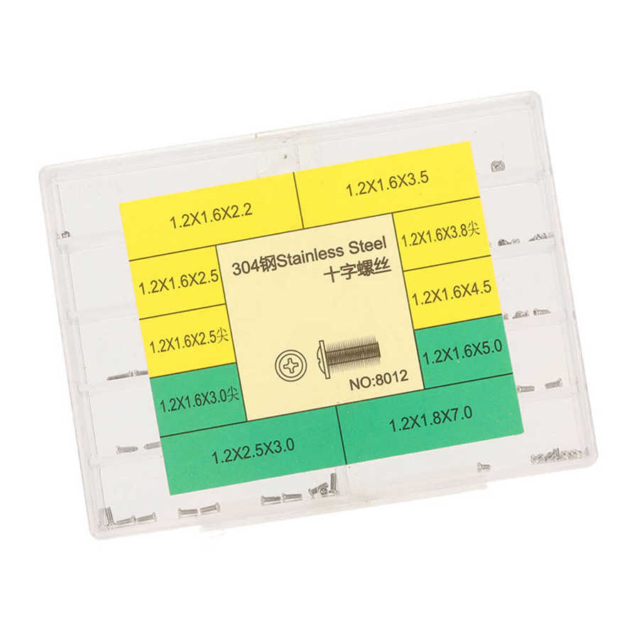手表配件 十字小螺丝 NO.8012 10格装平头十字螺丝 304不锈钢螺丝
