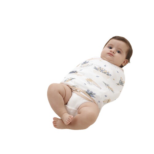 Baby sleeping bag, anti-shock swaddle, silent hook-and-loop knitted cotton swaddle, newborn bag, hand newborn bag sheet