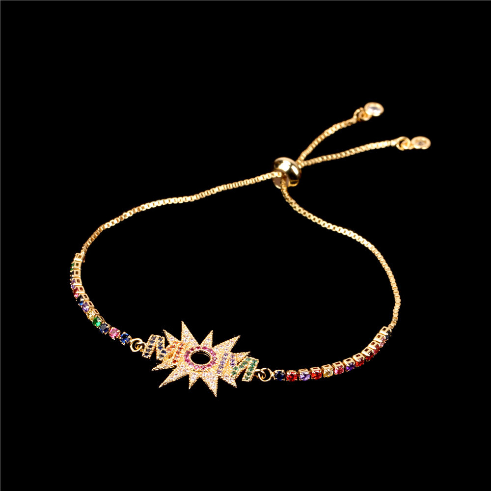 Fashion Geometric Copper Plating Zircon Bracelets 1 Piece