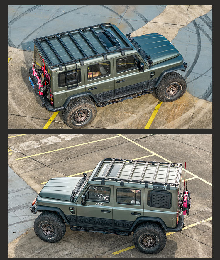Beijing 212 roof rack WEC ladder side window storage rack off-road modification modular thickened roof platform
