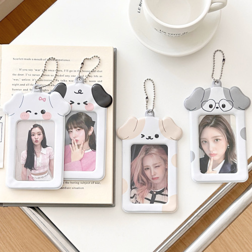 Handle cute puppy alien 3-inch PVC student girl heart card case small card random card storage card bag card case