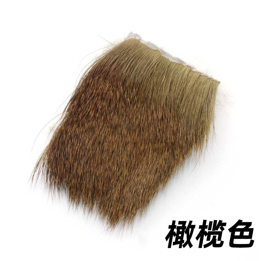 Bloque de pelo de ciervo pesca con mosca Luya cebo material vinculante pelo de ciervo Gancho mosca gancho de pelo material de gancho seco material de gancho 5*5cm