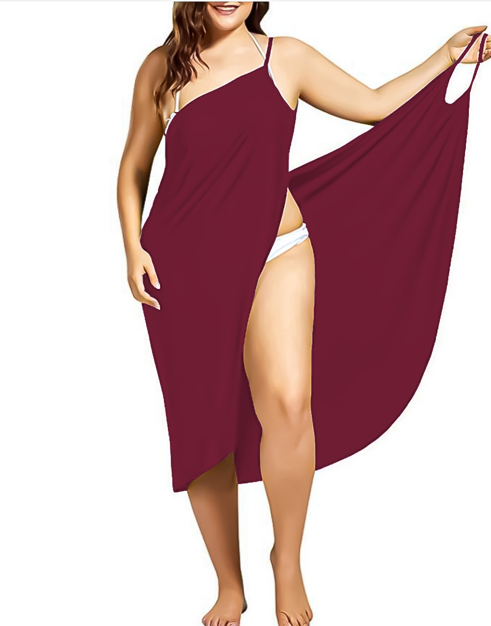 Solid Color Pattern Autumn Season Women'S Gender Splicing Design Wholesale Women'S British Style Splicing Solid Color Beach Sleeveless Sundress