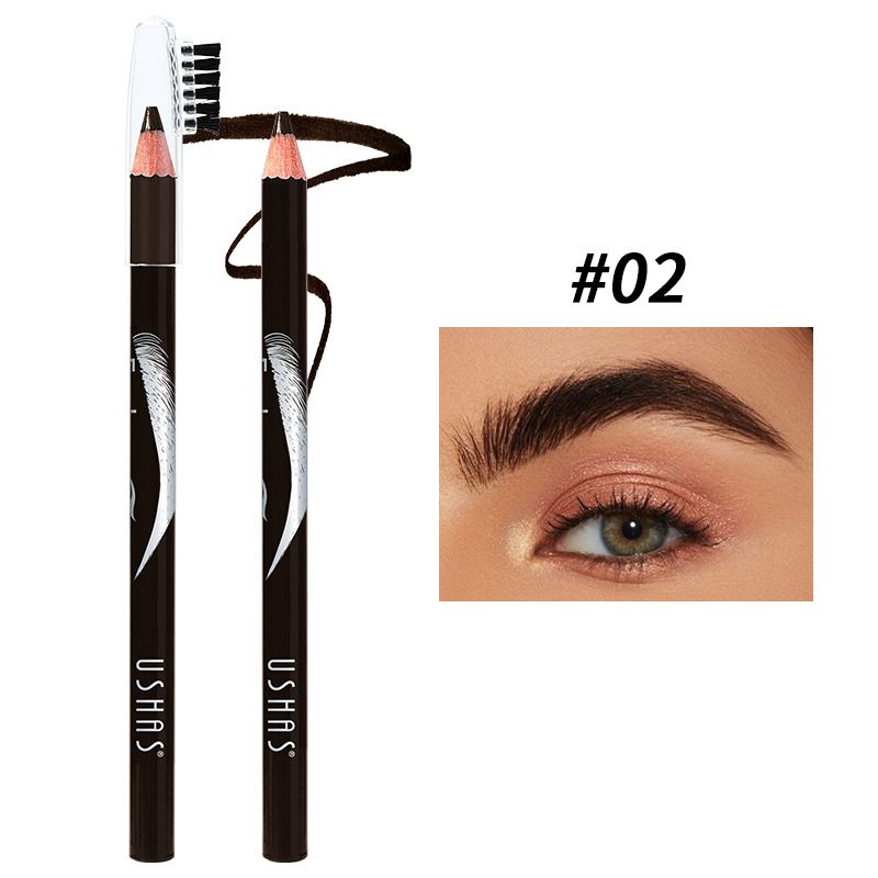 USHAS European and American Cross-border spot lápiz de cejas tinte crema de cejas duradera impermeable y no fácil de desvanecer cejas negras comercio exterior