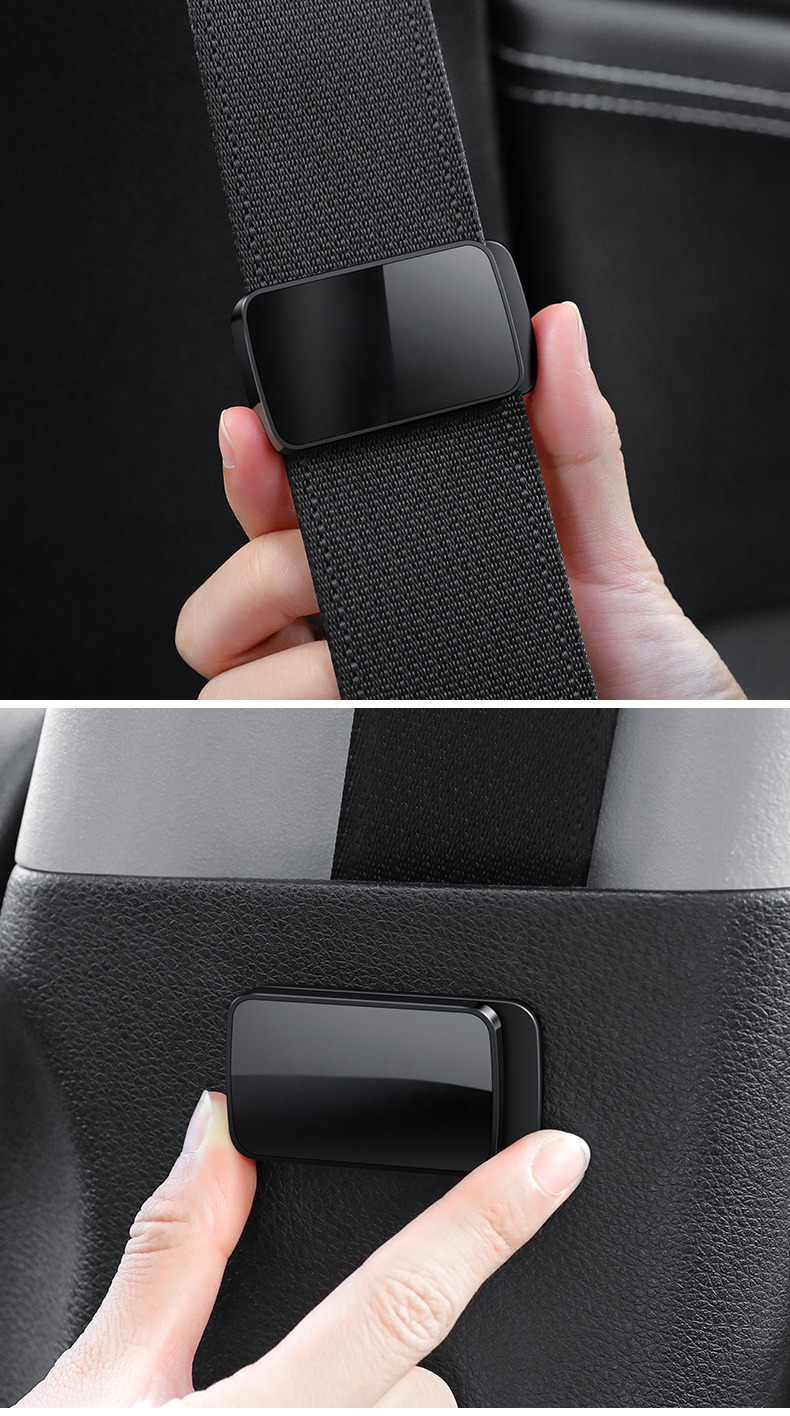 Car Seatbelt Fastener Anti-Shake Stabilizer Adjuster Magnetic No-Drill Seatbelt Holder