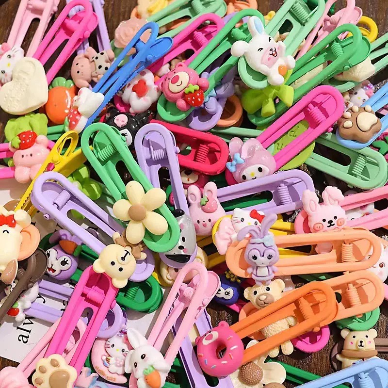 "만화 U자형 클립 ""혼합 머리""."