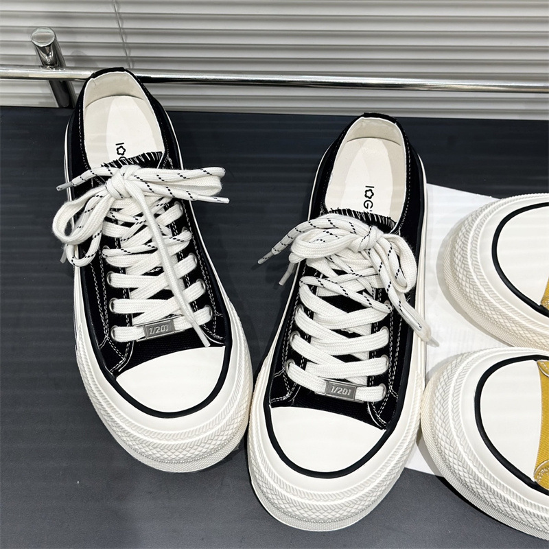 IG Lai Xi Ni bizcocho plataforma plataforma zapatos blancos mujer 2025 nueva moda versátil transpirable realce deportes zapatos casuales