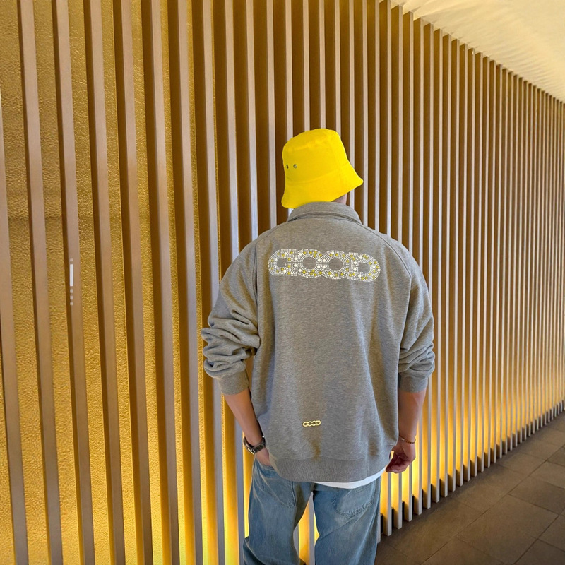 25ss老白GOOD小众潮牌GB珍珠Polo领长袖卫衣男女明星小红博主同款|undefined