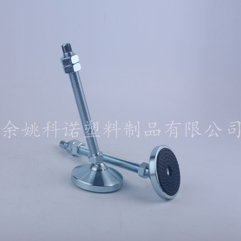 左右倾斜调平脚,全碳钢万向重型调整脚,螺杆头部铣六角金属支撑脚