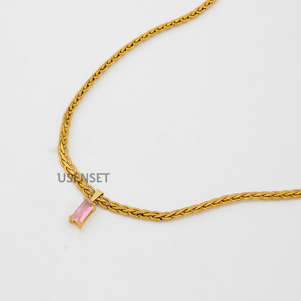 Fashion Geometric Copper Water Drop Pendant Necklace 1 Piece