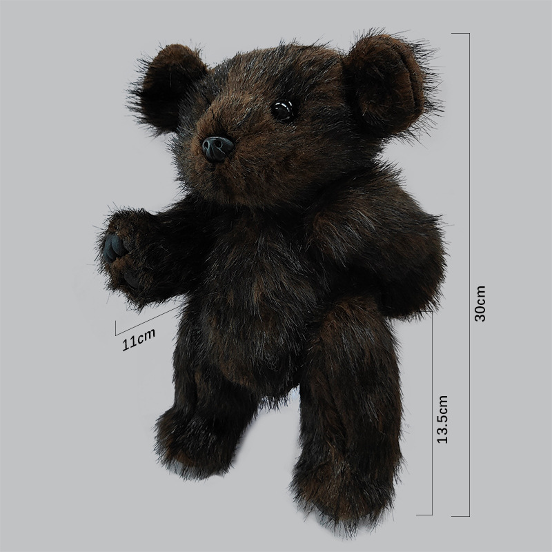 Oso marrón bebé lindo juguete de peluche Kaola decoración cabeza extremidades ajustable niños creativa pequeña muñeca mapache