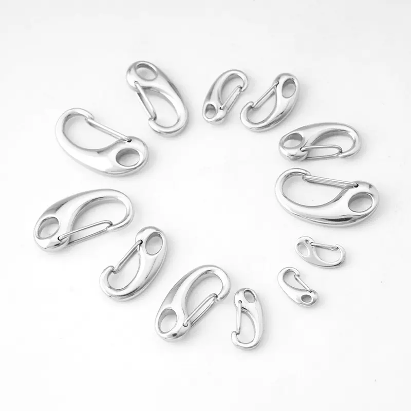 不锈钢虾公扣diy配件椭圆型弹簧扣挂钩扣龙虾扣蛋形链接扣饰品扣