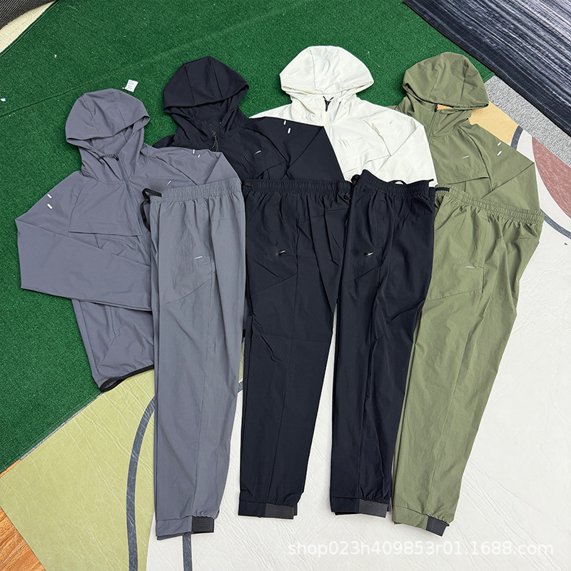 Cross-Border Spring and Autumn Outdoor Set with Windproof and Water-Repellent Fabric, Breathable, Comfortable, Wear-Resistant, Tear-Resistant, Hooded Design for Hiking