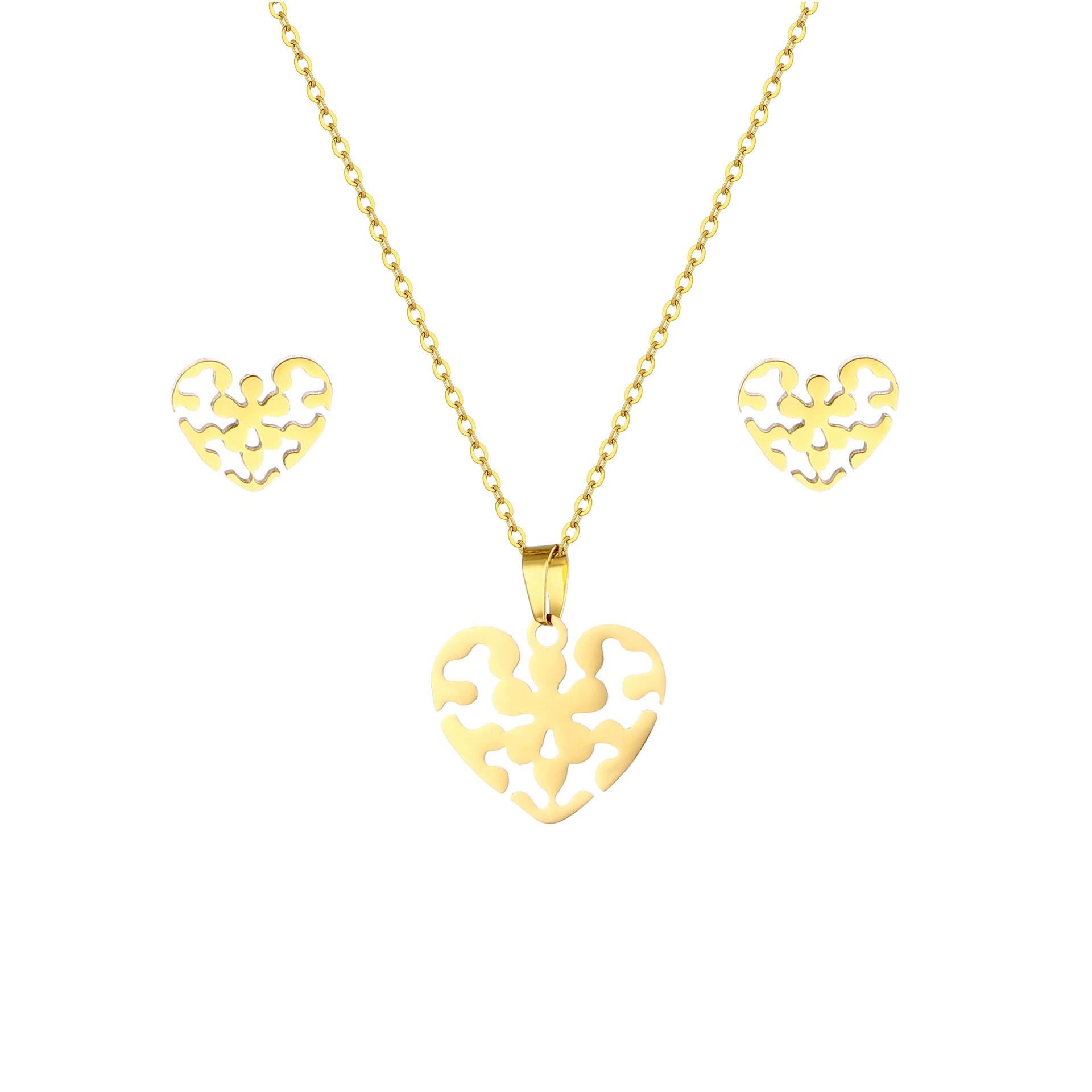 (Граница торговли) цепь с necklace из нержавеющей стали, набор ко Дню Святого Валентина
