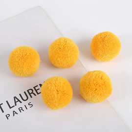 现货5CM粗毛线球彩色大球修圆球服装帽子开司米毛绒球厂家批发