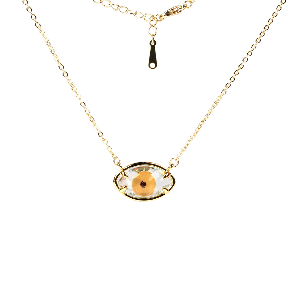 Fashion Demon Eye Crystal Copper Necklace display picture 5