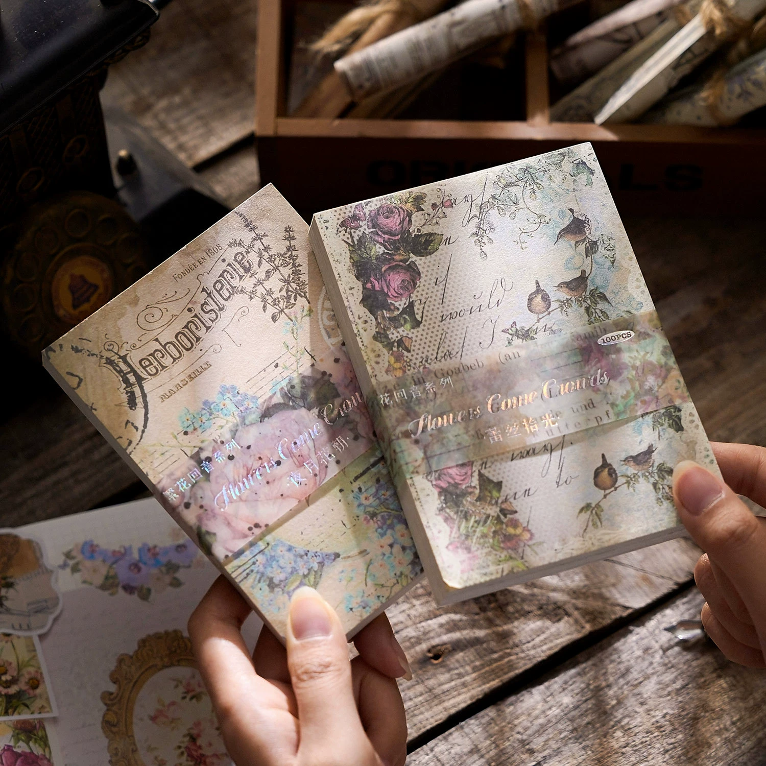 Ранняя пена и цветочная эхо-серия материалов, бумага, легкая ретро-литературная фоновая бумага