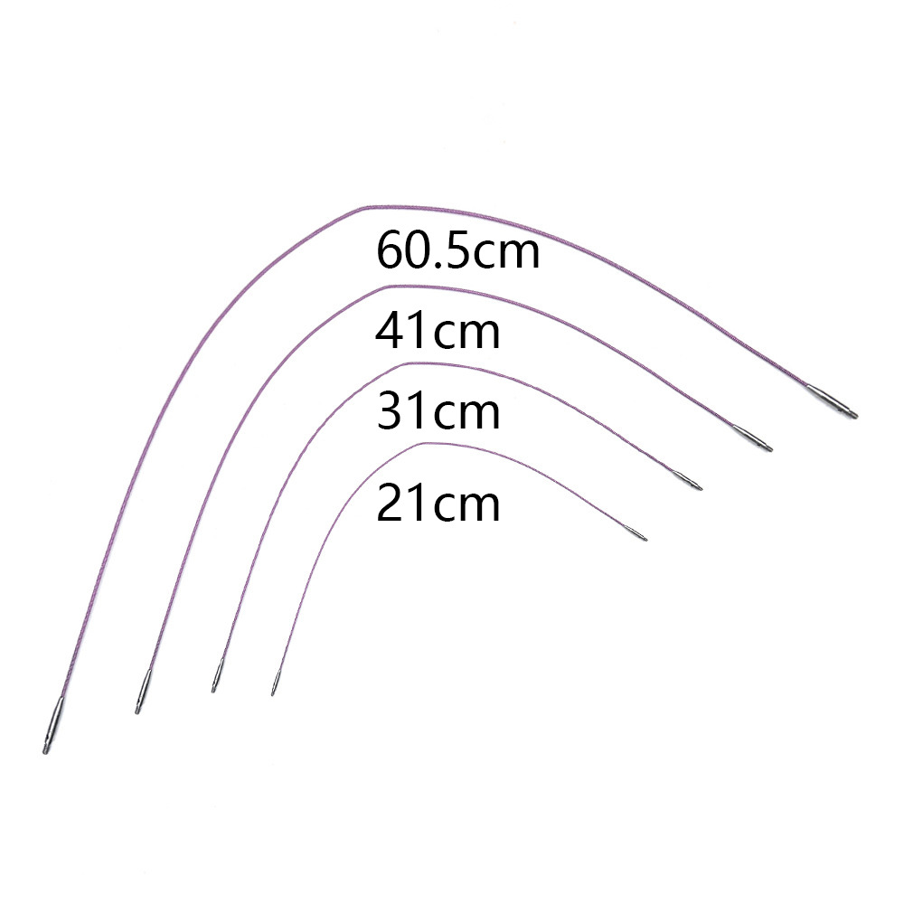 Agujas de suéter transfronterizas de óxido de aluminio bicolor desmontables 5.5 mini aguja de anillo ultra corta un conjunto de 12 juegos