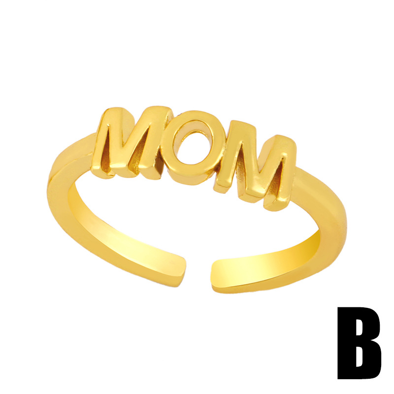 simple glossy letter ring