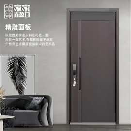 家用甲级防盗门防火岩棉防火门智能门锁入户门现代简约防火二号