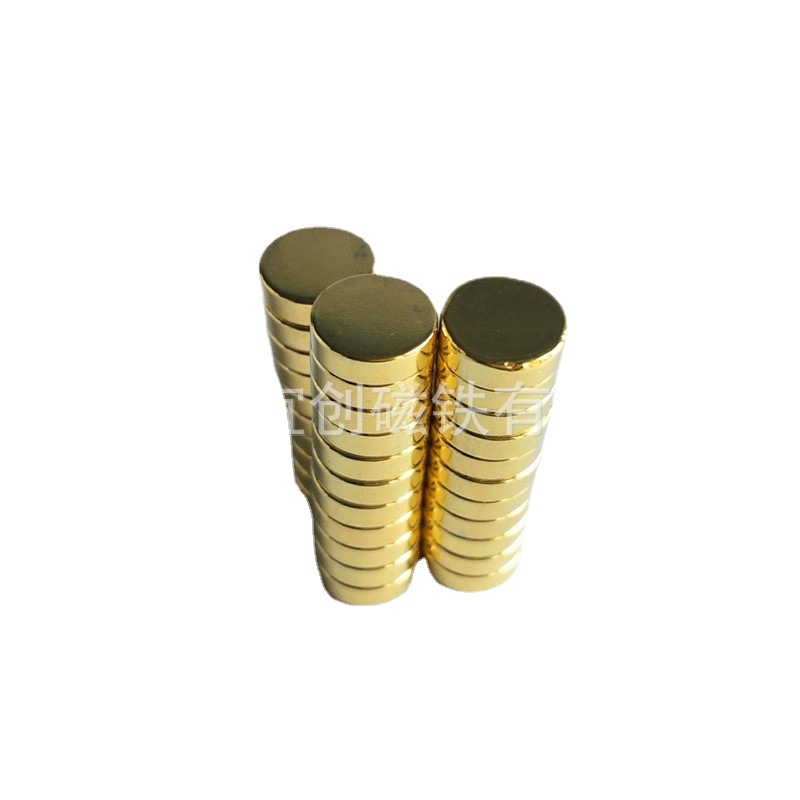 生产销售小规格倒角工具五金磁铁 工艺品镀金强磁铁 单面对吸磁铁