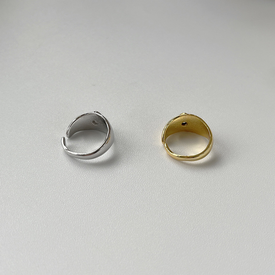 Fashion Solid Color Copper Plating Inlay Zircon Open Ring 1 Piece