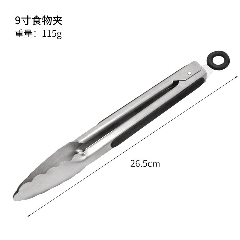 Стальные щипцы для еды для барбекю, зажим для шашлыка 9", 12", 14", 16" — заводской комплект из нержавеющей стали
