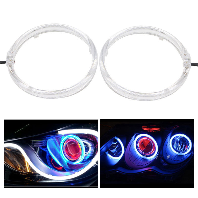 Alto brillo LED guía de luz Ángel ojo 3,0 pulgadas 2,5 lente del coche Lámpara decorativa diablo ojo LED Ángel ojo apertura