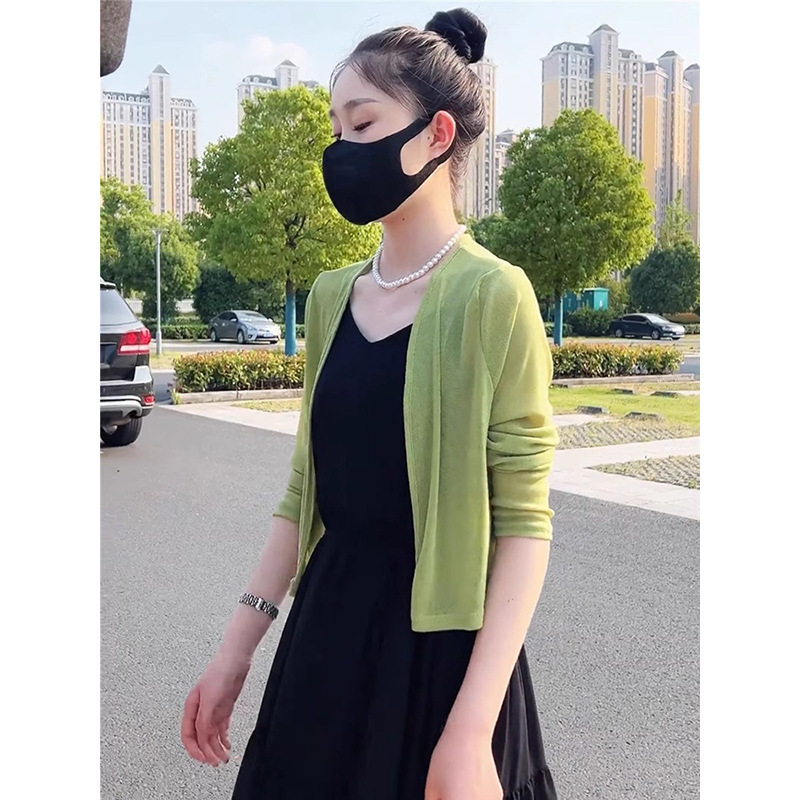 披肩外搭女2025新款防晒开衫高级感配裙子夏薄款宽松冰丝针织上衣|undefined