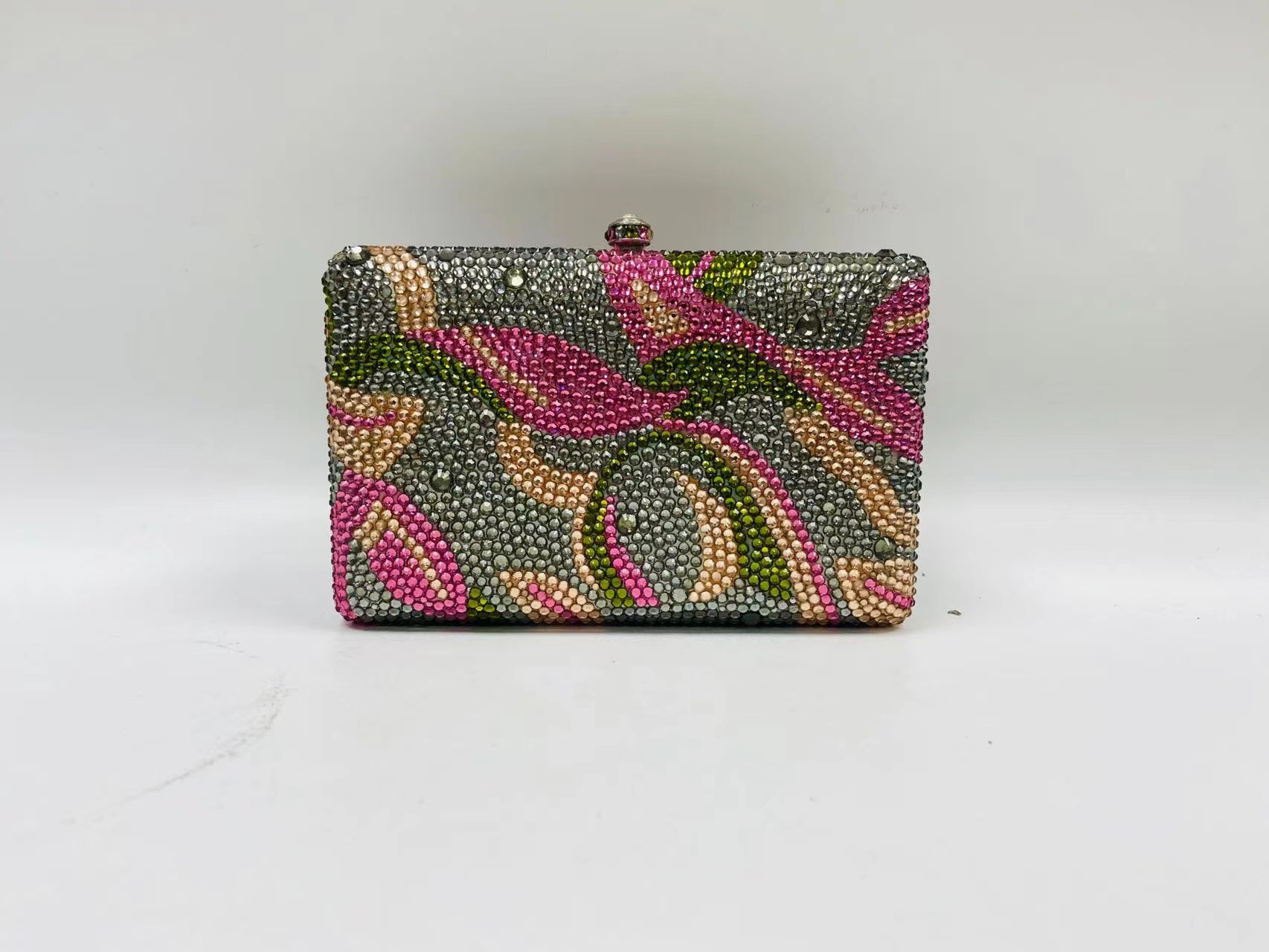 Bolsa de cena de diamantes hecha a mano transfronteriza, bolsa de mano de diamantes, fábrica de sirena Daiwei, orden de bolsa de embrague