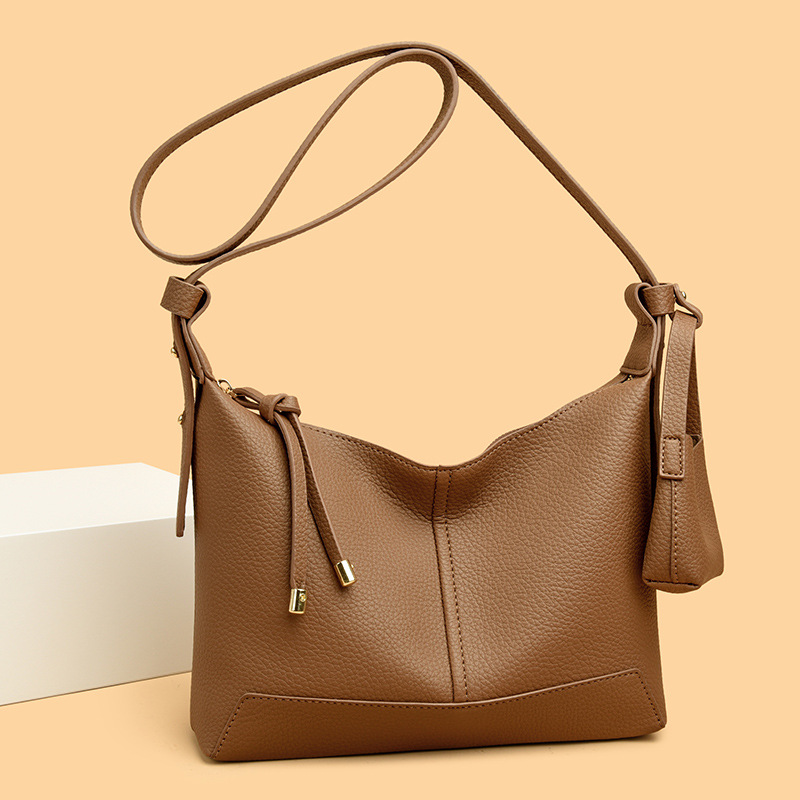 Summer 2025 New Collection Lunchbox Bag Niche Underarm Baguette Bag Luxury Soft Leather Shoulder Bag Crossbody Bag For Women - Thumbnail 3