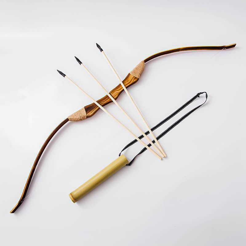 80 cm hemp rope bow and arrow model bamboo and wood bow and arrow…