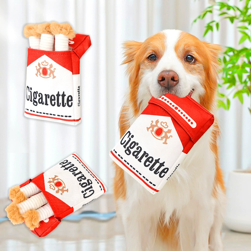 Новая трансграничная продукция Amazon: звуковая игрушка для собак в виде сигареты с имитацией звука сигареты, в коробке, для жевания, оптом для собак и кошек.