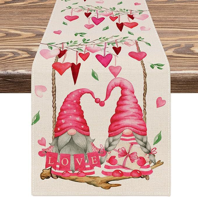 Transfronteriza Amazon Venta caliente cartas Día de San Valentín decoración del hogar camino de la Mesa mantel restaurante decoración de lino impreso mantel