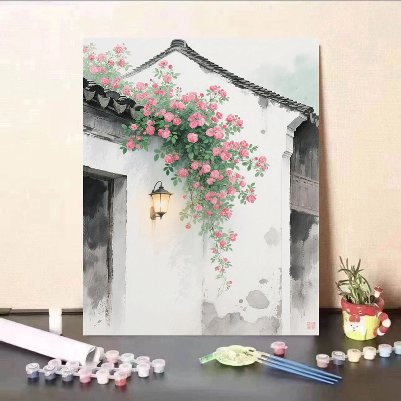 新しい風景画 diy デジタル油絵手描きリビングルームアクリル装飾絵画誕生日ギフト|undefined