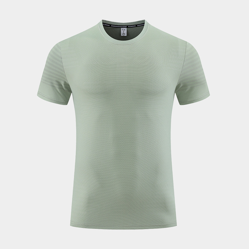 Nueva Camiseta de manga corta de secado rápido para hombre de seda de hielo de verano para correr entrenamiento de fitness ropa de pelota casual ropa deportiva de secado rápido para hombre