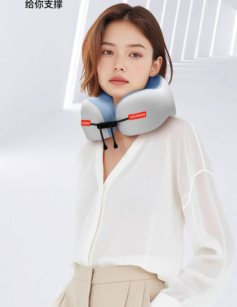 New Cross-Border Memory Foam Neck Pillow Wholesale Nap Neck Pillow U-Shaped Pillow Long-Distance Travel Airplane Portable Sleeping Pillow