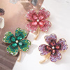 High-end fashionable crystal lapel pin, sophisticated universal brooch, pin, four-leaf clover, light luxury style