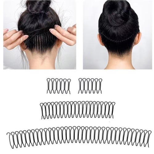 Broken hair sorting and fixing artifact, anti-frizz small broken hair insert comb, invisible hair comb, forehead bangs styling hairpin headgear