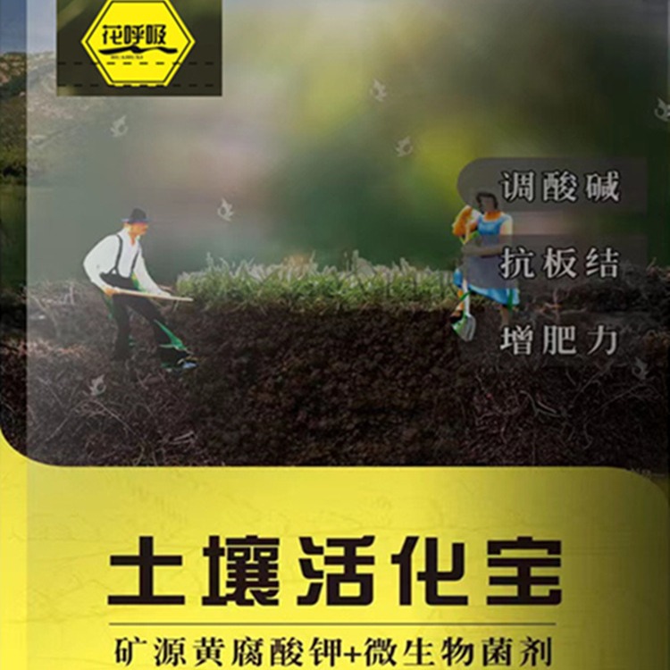土壤活化宝植物花肥矿源黄腐殖酸钾枯草芽孢杆菌微生物菌剂花呼吸