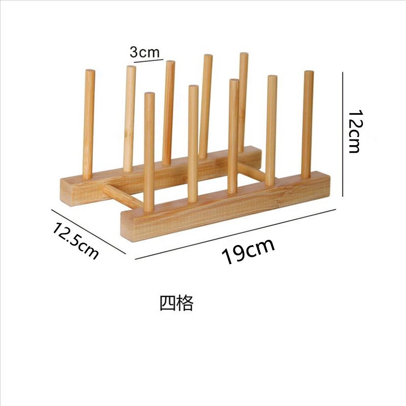 Fábrica Estante de almacenamiento de cocina Vino de bambú Taza de té Estantería Tazón y palillos Estante de almacenamiento Tazón de supermercado multiusos y Plato Estante de drenaje