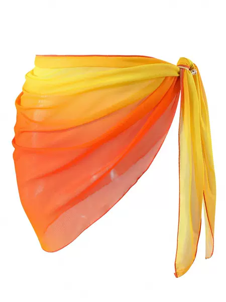 2025 New Cross-border European and American Vacation Loose Leisure Vacation Bikini Beach Apron Gradient Color Variety of Colors
