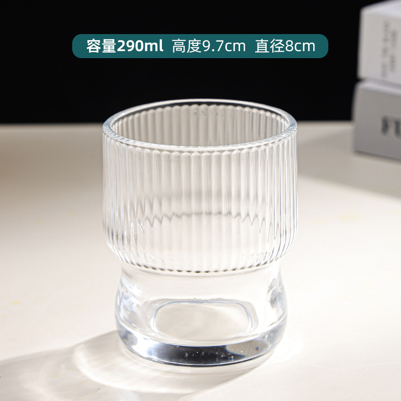 高颜值锤纹玻璃杯轻奢ins风咖啡杯小众家用水杯夏季女生牛奶杯子|undefined